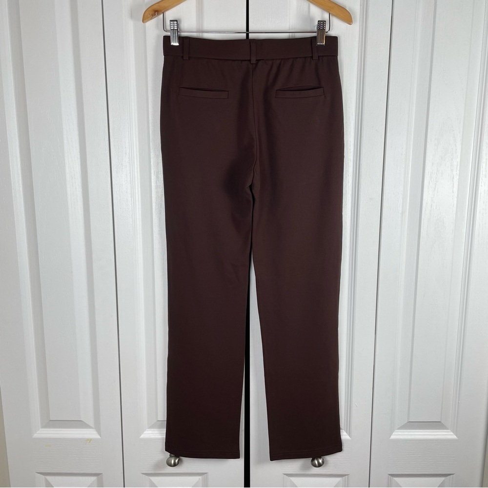 ZTN Stretchy Dress Pants Trousers Womens S Brown Straight Slacks Business Office - Picture 8 of 16